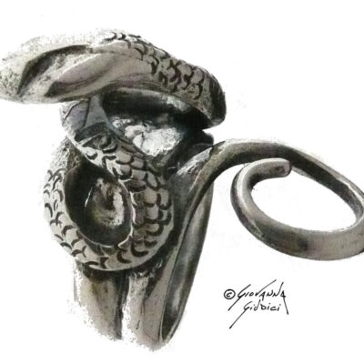 anello argento 925 serpente