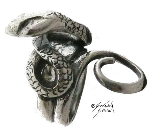 anello argento 925 serpente