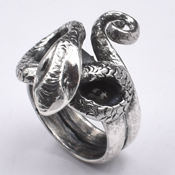 anello serpente argento 925