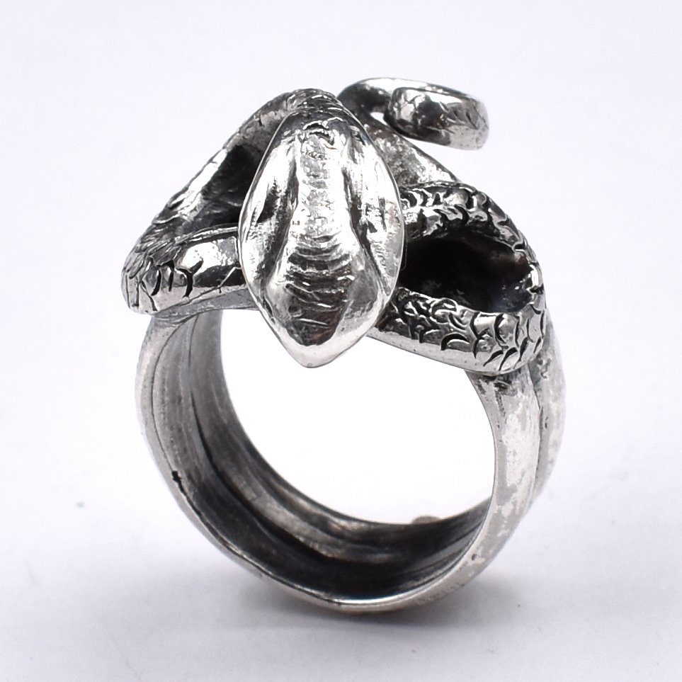 anello serpente argento 925