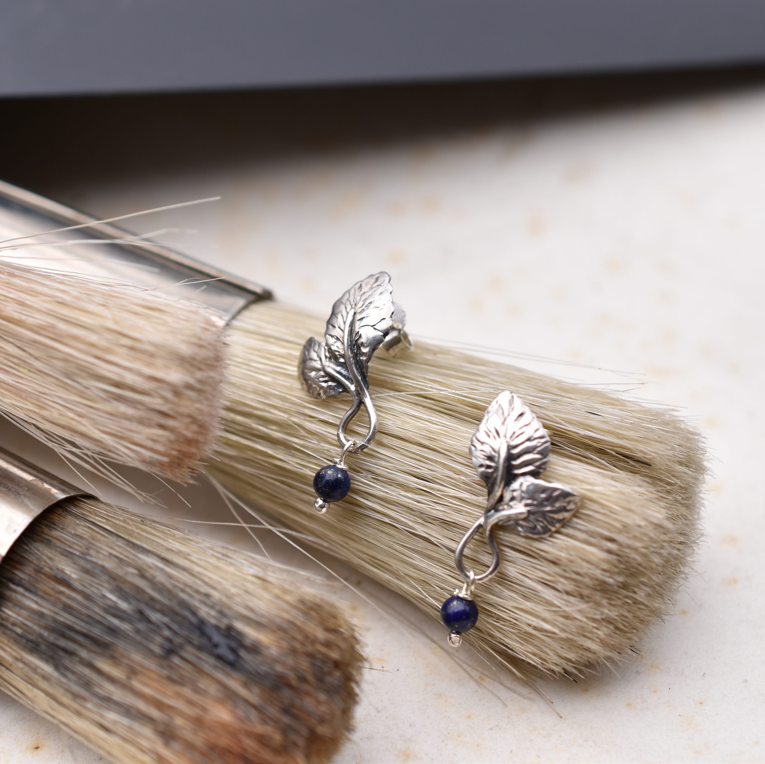 orecchini foglia di rosa