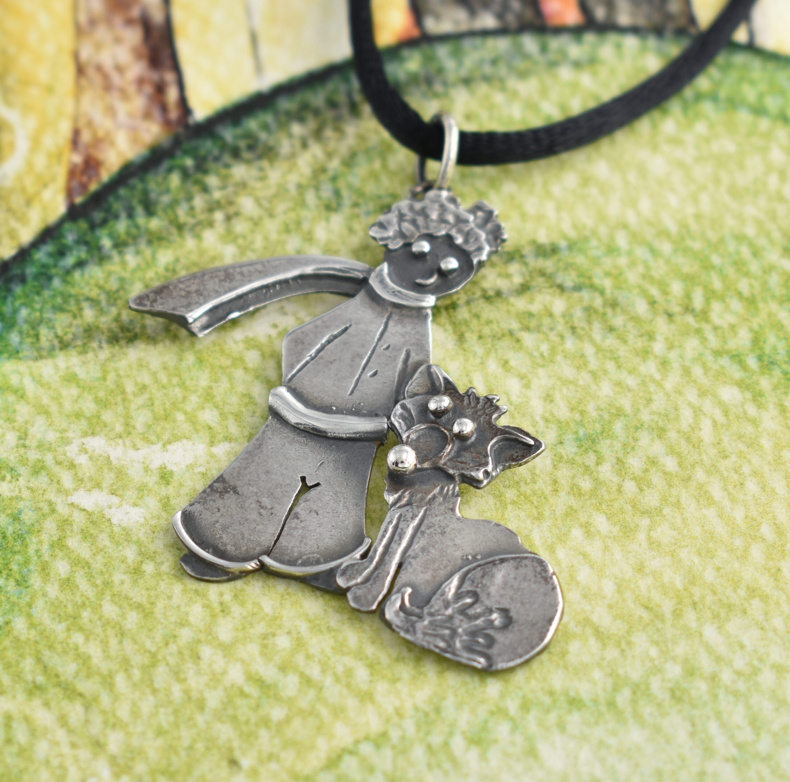 Monkimau Orecchini A Bottone Volpe In Argento 925, Gioiello Artigianale Con Smalto, Ipoallergenico, Idea Regalo Originale, Piccolo Formato (7mm)