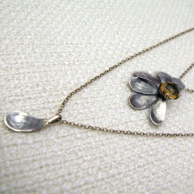 collana argento 925 e citrino