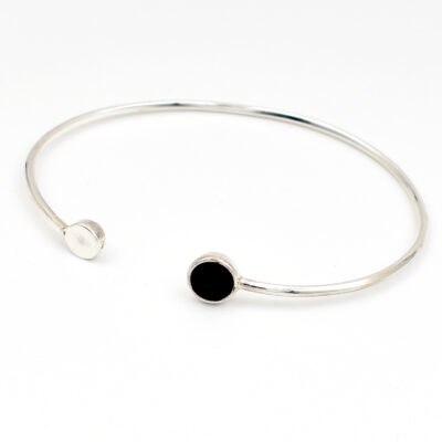 bracciale argento e onice